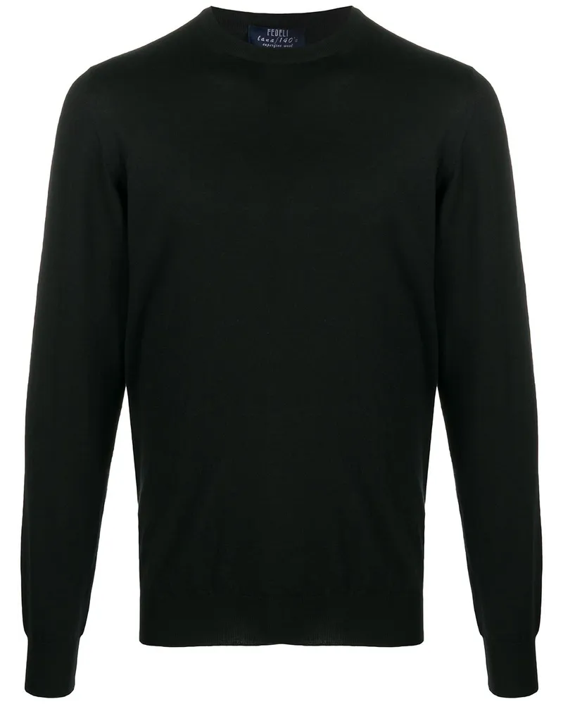 Fedeli Pullover mit Rundhalsausschnitt - Schwarz Schwarz