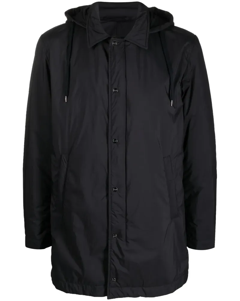 Herno Gefütterte Kapuzenjacke - Blau Blau