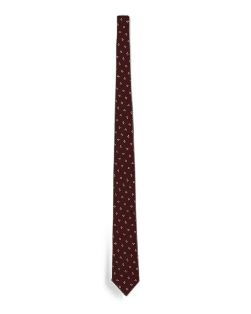 Emporio Armani silk jacquard tie - Rot Rot