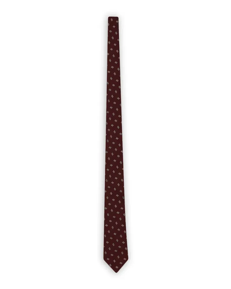 Emporio Armani Seidenkrawatte mit Jacquardmuster - Rot Rot