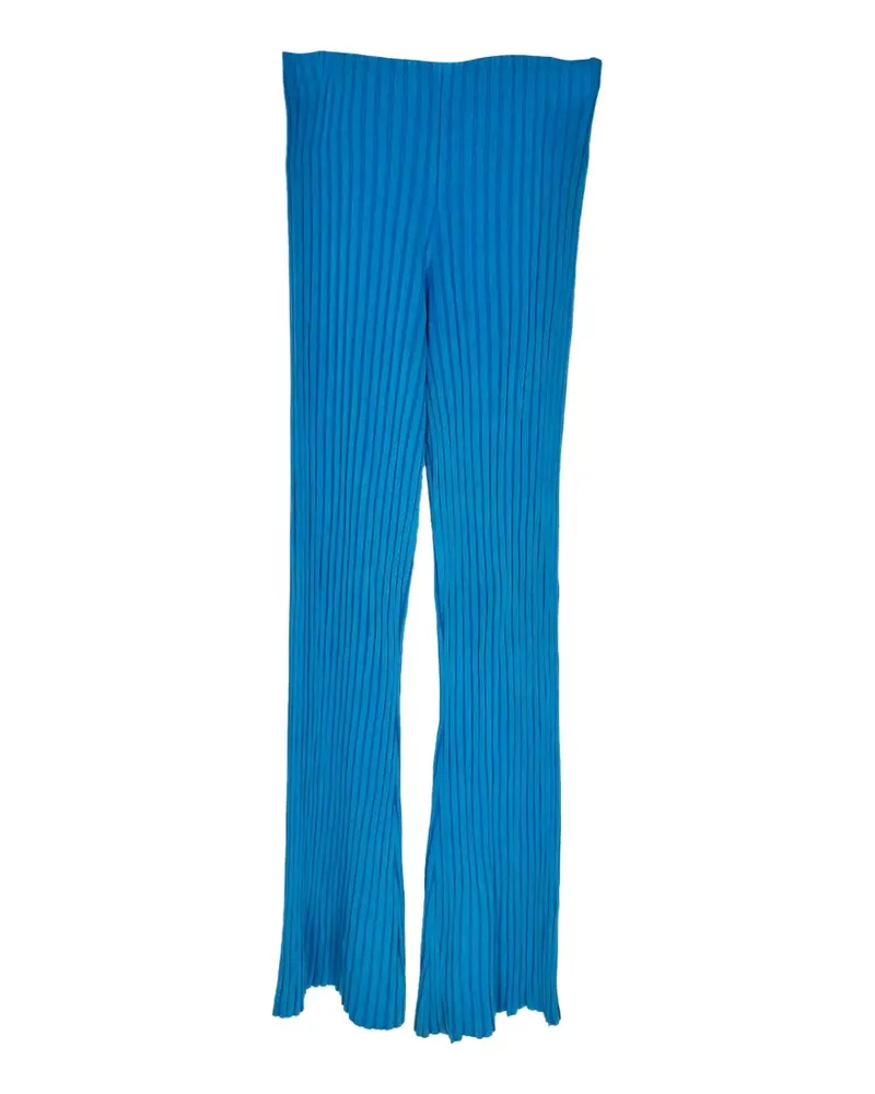 GALVAN Gerippte Strickhose - Blau Blau