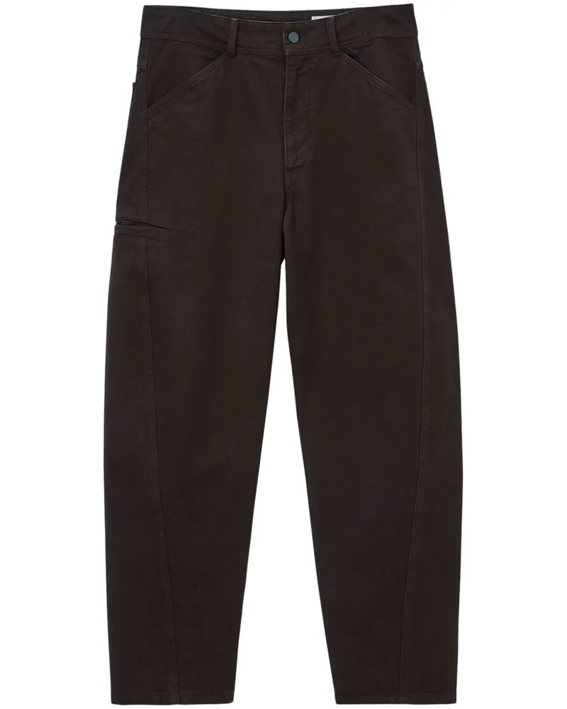 Christophe Lemaire Verdrehte Tapered-Hose Braun