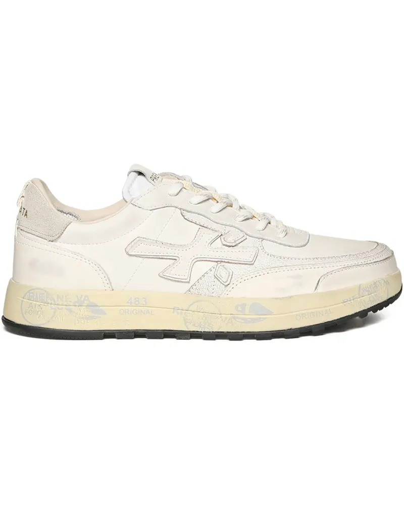 Premiata 7738 logo-appliqué sneakers - Nude Nude
