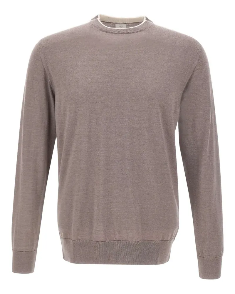 Eleventy Pullover mit geripptem Saum - Braun Braun