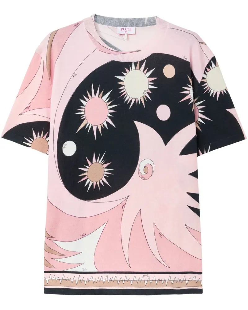 Emilio Pucci T-Shirt mit Stella-Print - Rosa Rosa