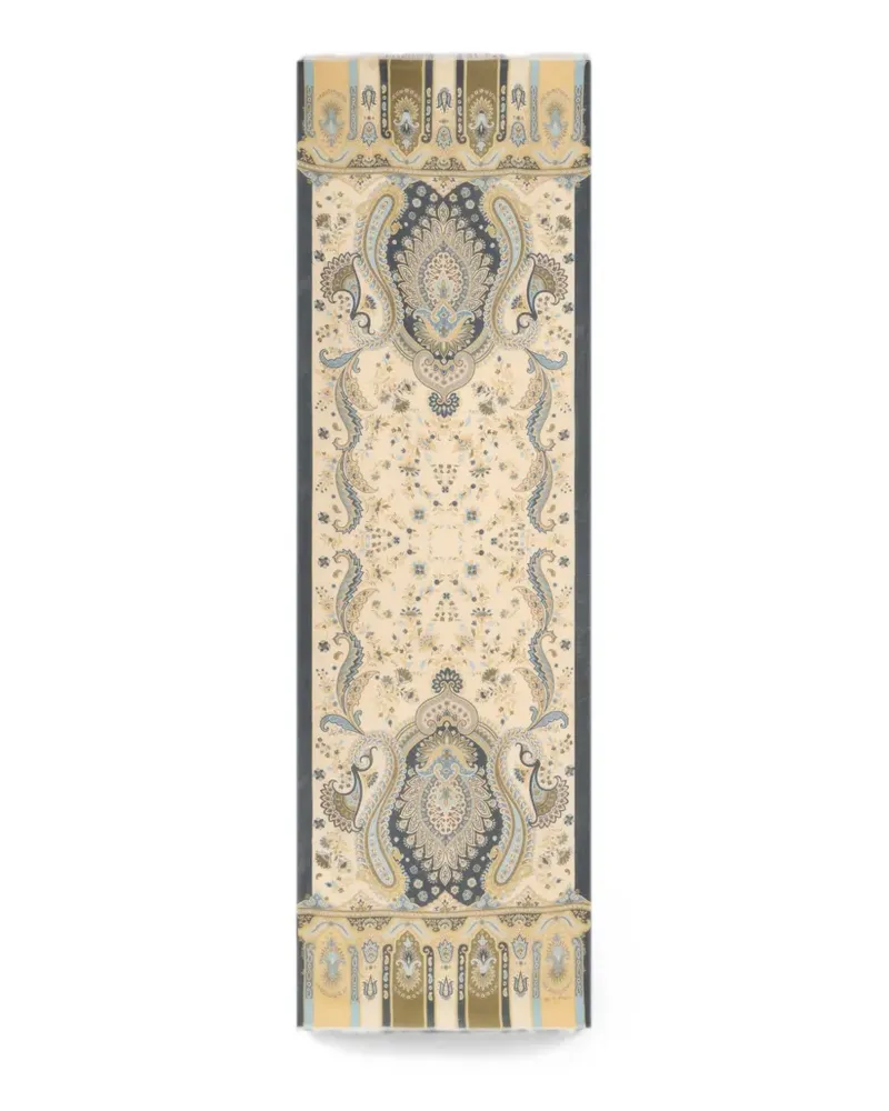 Etro modal and cashmere scarf with Paisley motif - Nude Nude