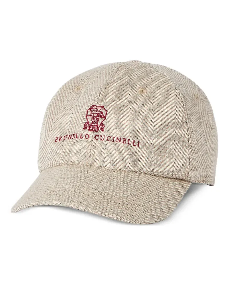 Brunello Cucinelli Baseballkappe mit Logo-Stickerei - Nude Nude