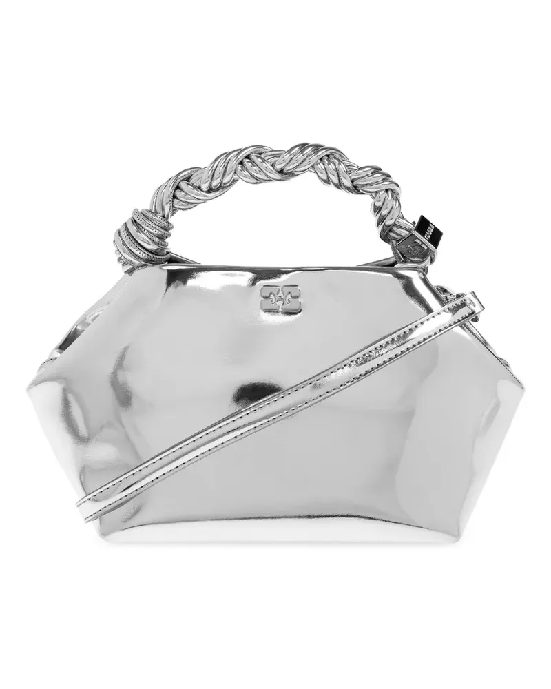 Ganni Handtasche mit verdrehtem Henkel - Grau Grau