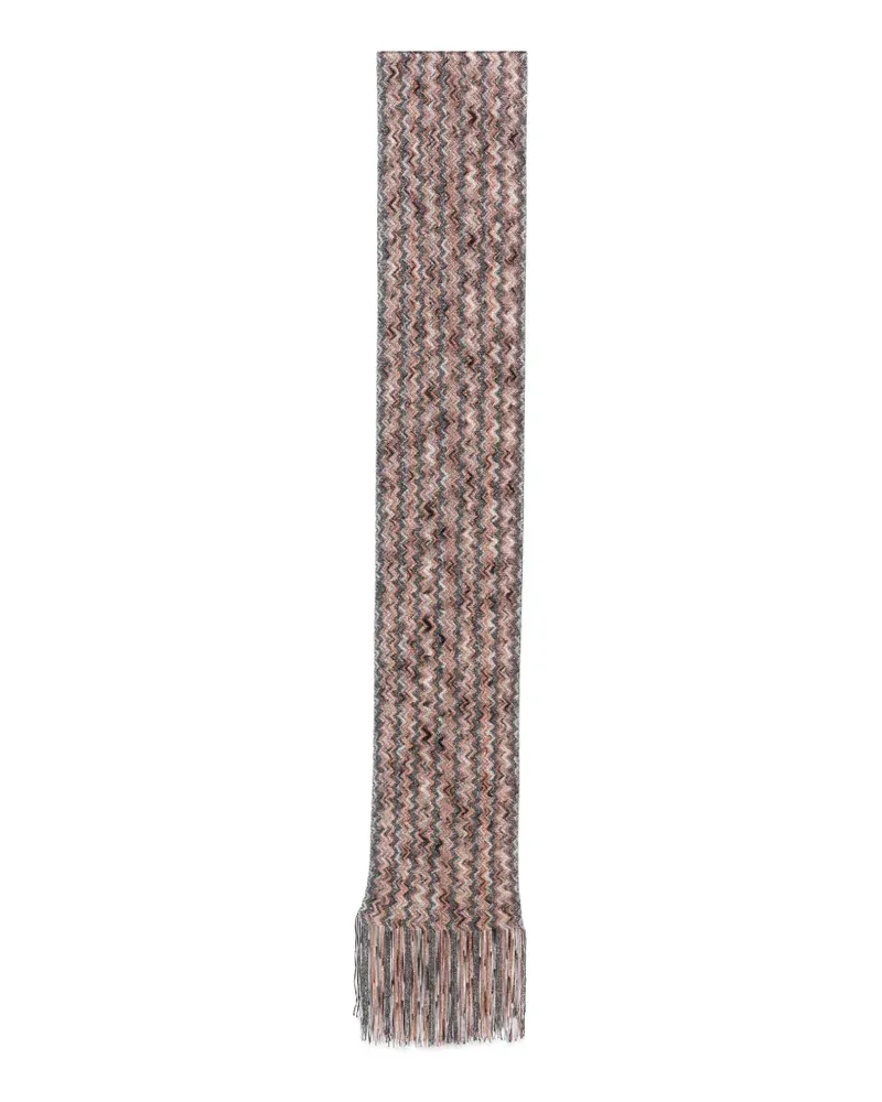 Missoni Schal mit Zickzackmuster - Grau Grau
