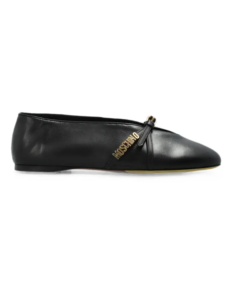 Moschino leather ballerinas - Schwarz Schwarz