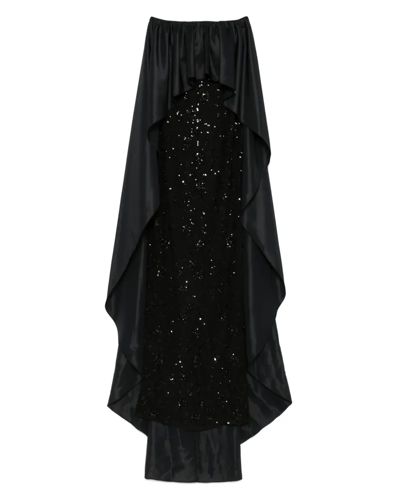 NISSA Cape-Abendkleid aus Spitze - Schwarz Schwarz