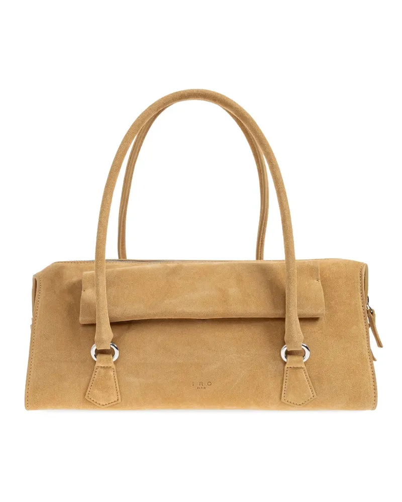 IRO suede-finish zip-top tote bag - Nude Nude