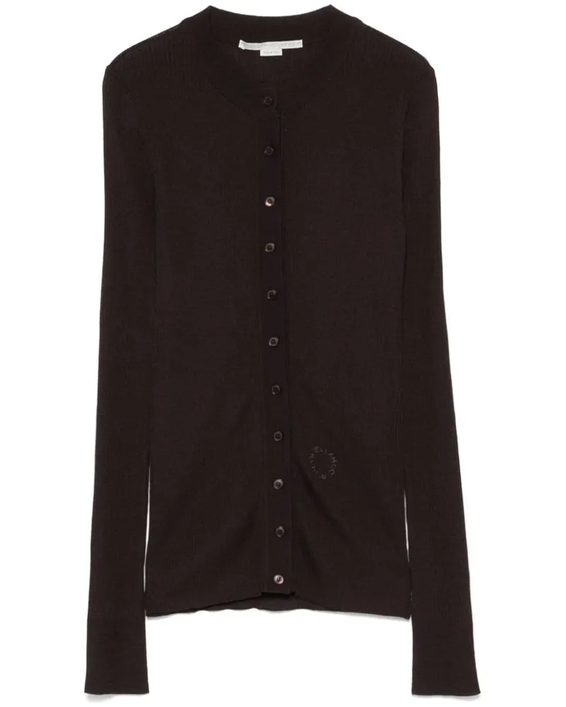 Stella McCartney Fein gerippter Cardigan - Braun Braun