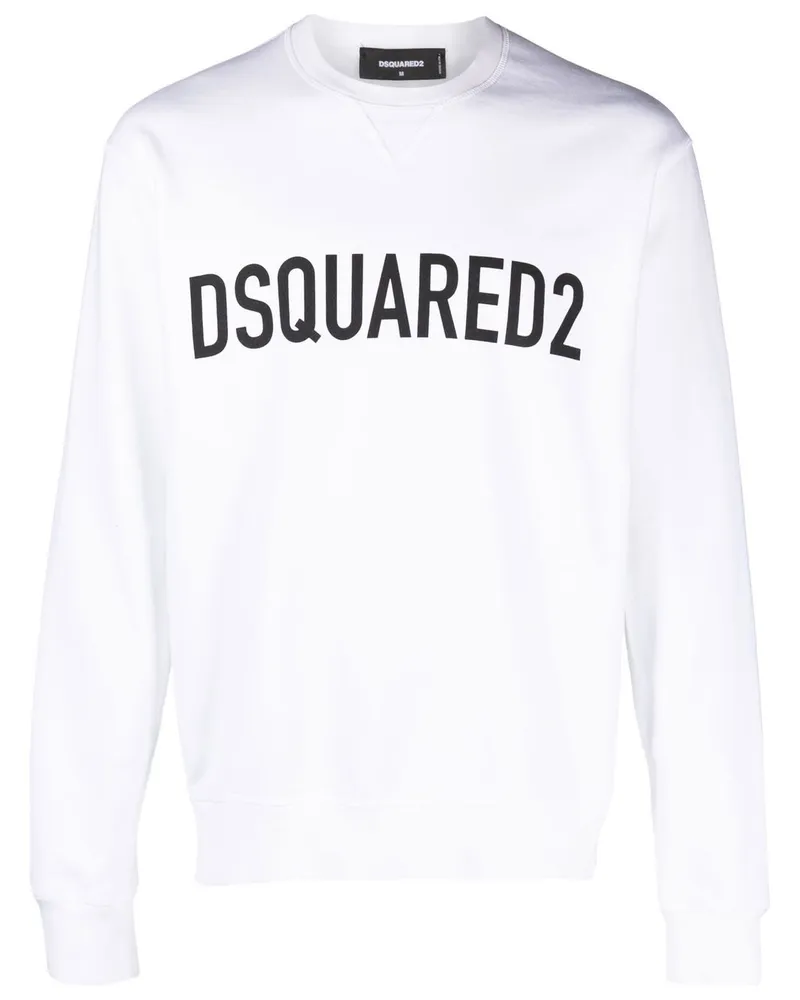 Dsquared2 Sweatshirt mit Logo-Print - Weiß Weiß