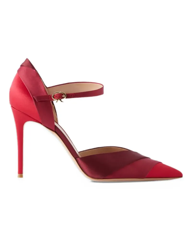 Gianvito Rossi Crepe Satin d'Orsay Sandalen - Rot Rot