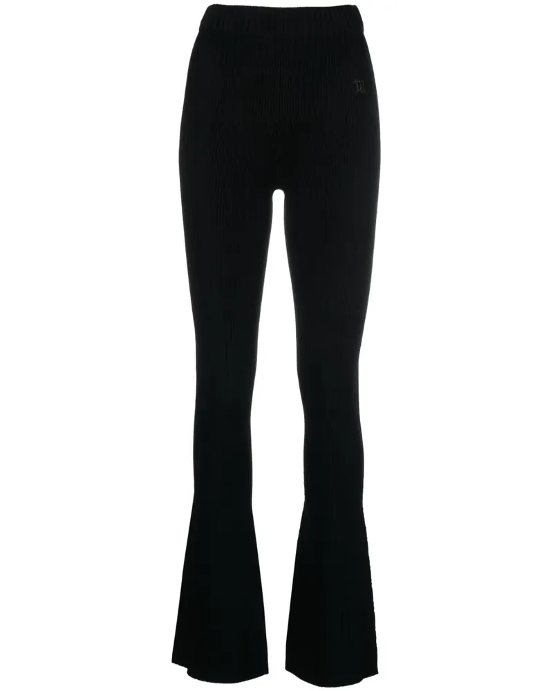 MISBHV Gestrickte Schlaghose - Schwarz Schwarz