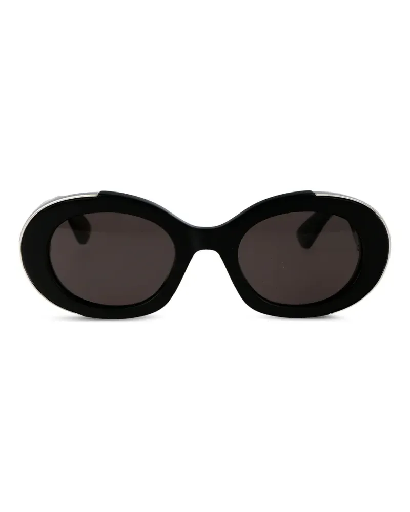 Alexander McQueen oval-frame sunglasses - Schwarz Schwarz