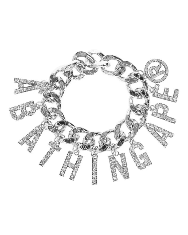 BAPE Line Camo debossed chain bracelet - Silber Silber