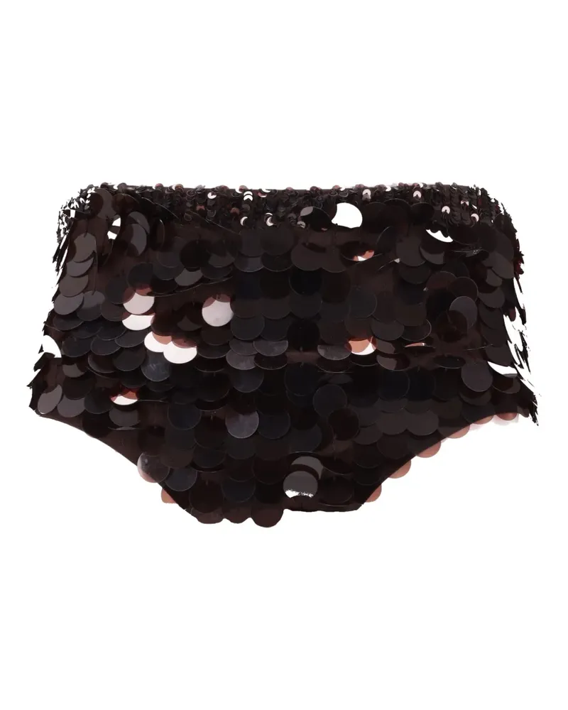 P.A.R.O.S.H. P.A.R.O H. Shorts mit Pailletten - Schwarz Schwarz