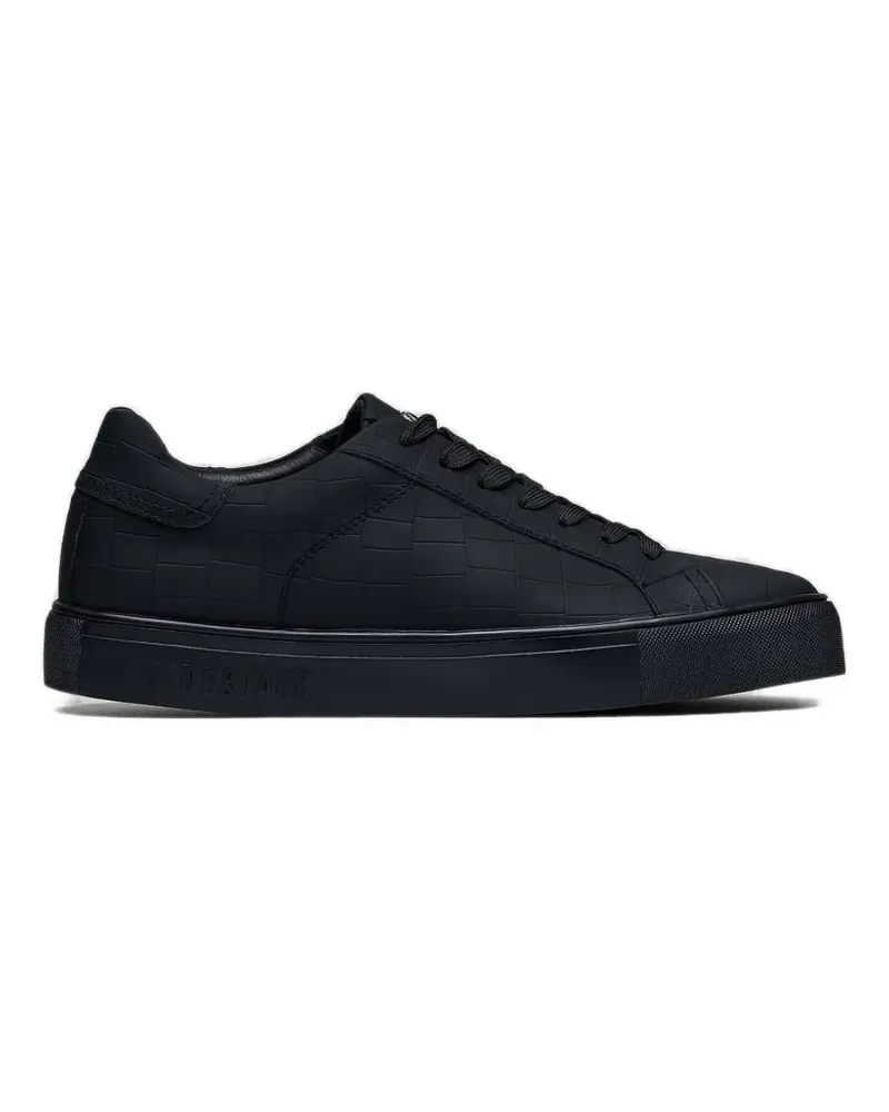 Hide & Jack Essence Sneakers mit Kroko-Optik - Schwarz Schwarz