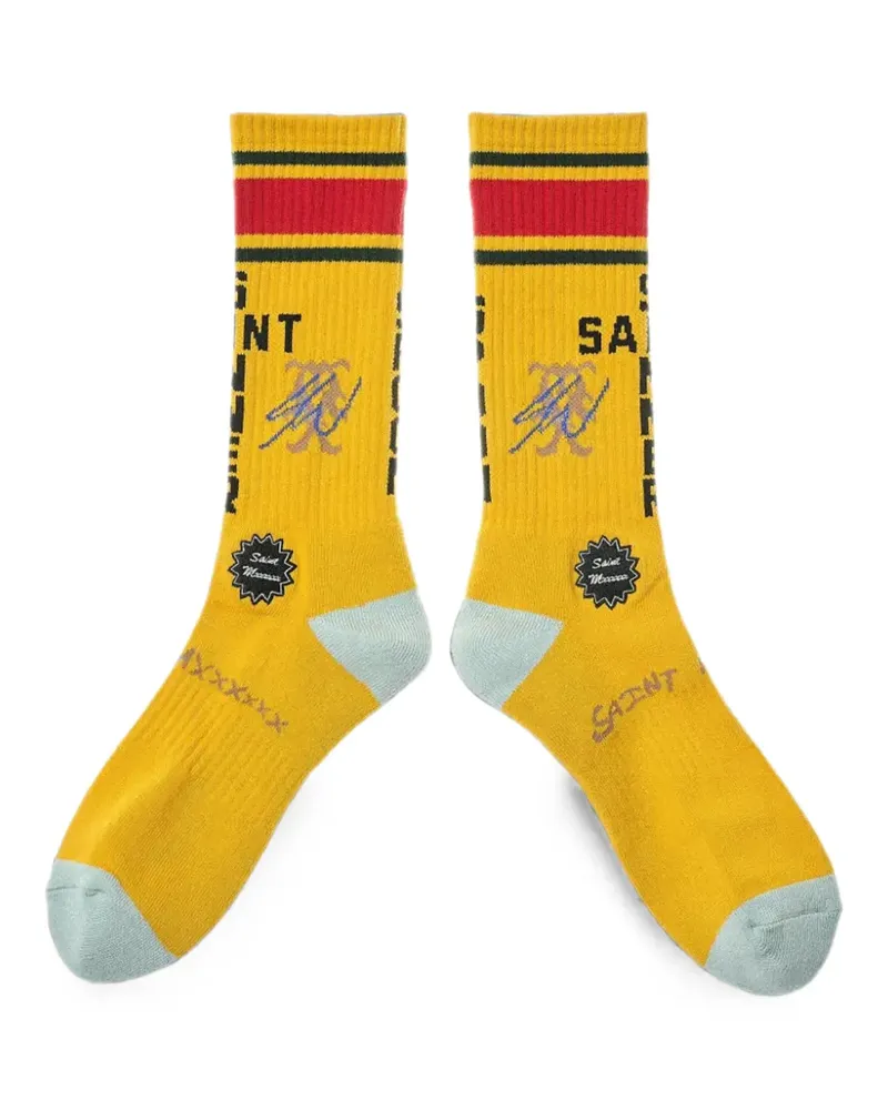 SAINT MXXXXXX logo-detail socks - Gelb Gelb