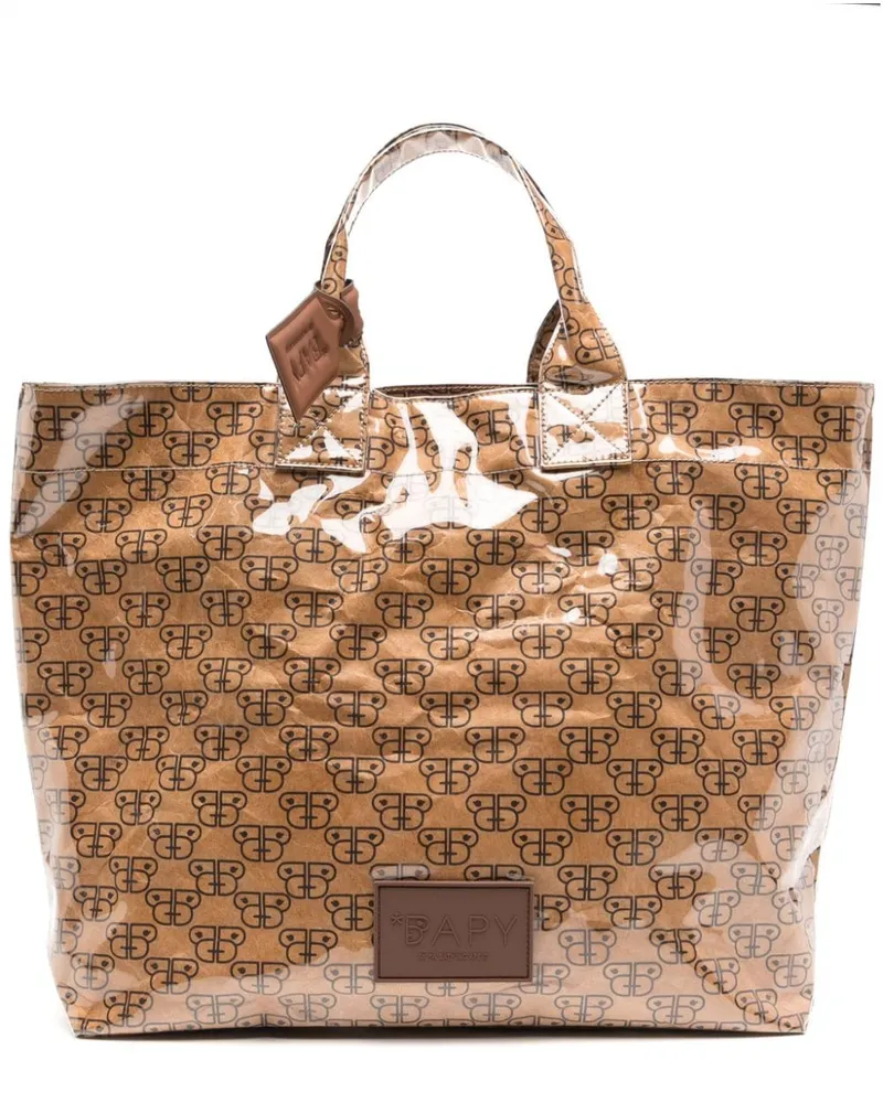 BAPE Handtasche mit Logo - Braun Braun
