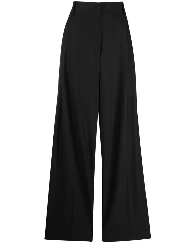 Ferragamo Bundfaltenhose mit hohem Bund - Schwarz Schwarz
