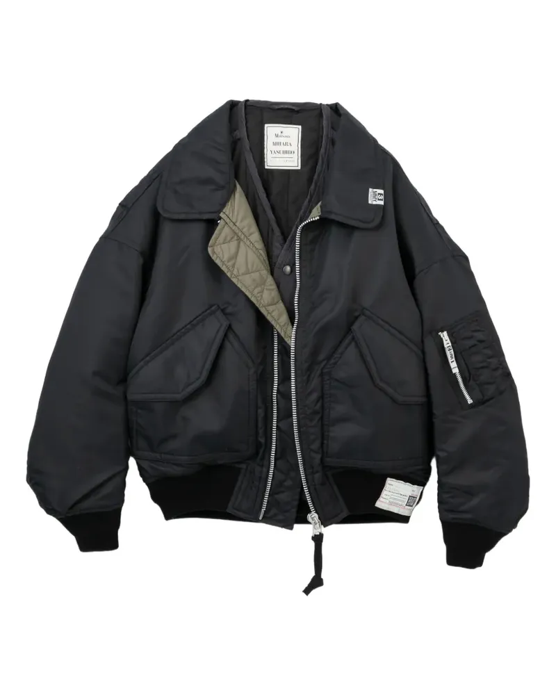 MIHARAYASUHIRO Jacke im Layering-Look - Schwarz Schwarz