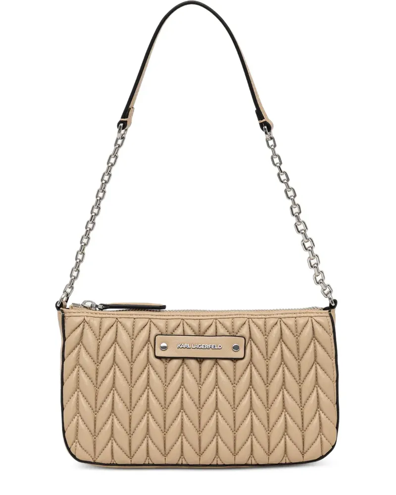 Karl Lagerfeld Gesteppte Schultertasche - Nude Nude