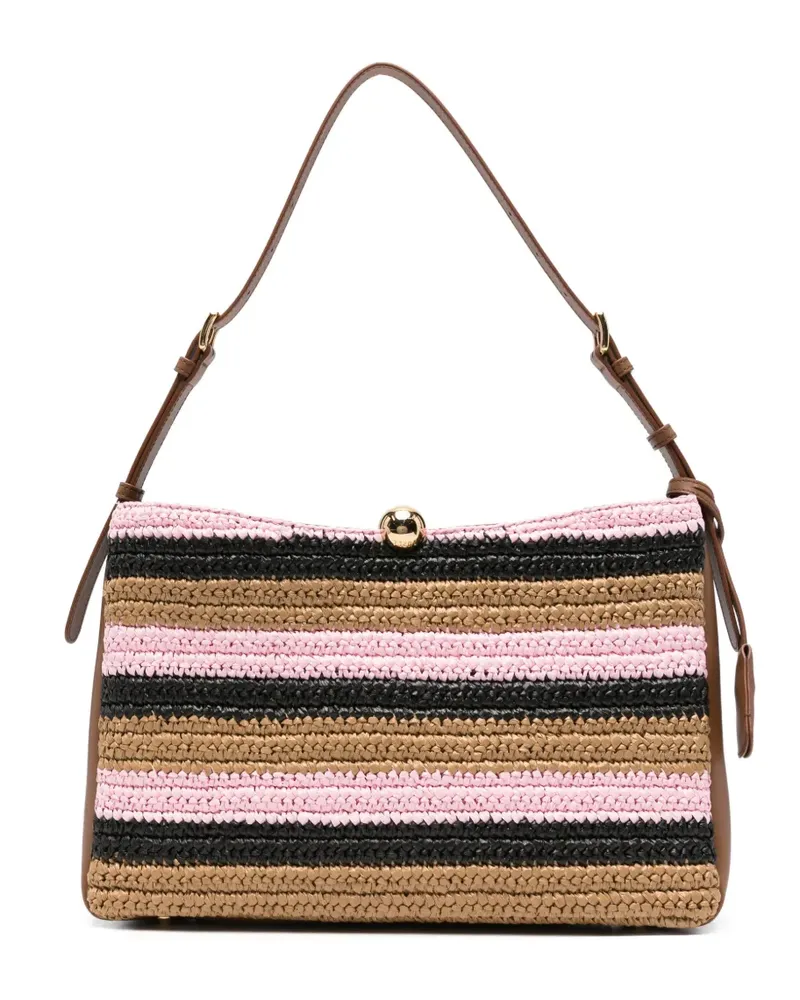 Furla striped woven shoulder bag - Nude Nude
