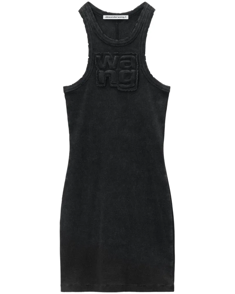 Alexander Wang Minikleid mit Logo-Schild - Schwarz Schwarz