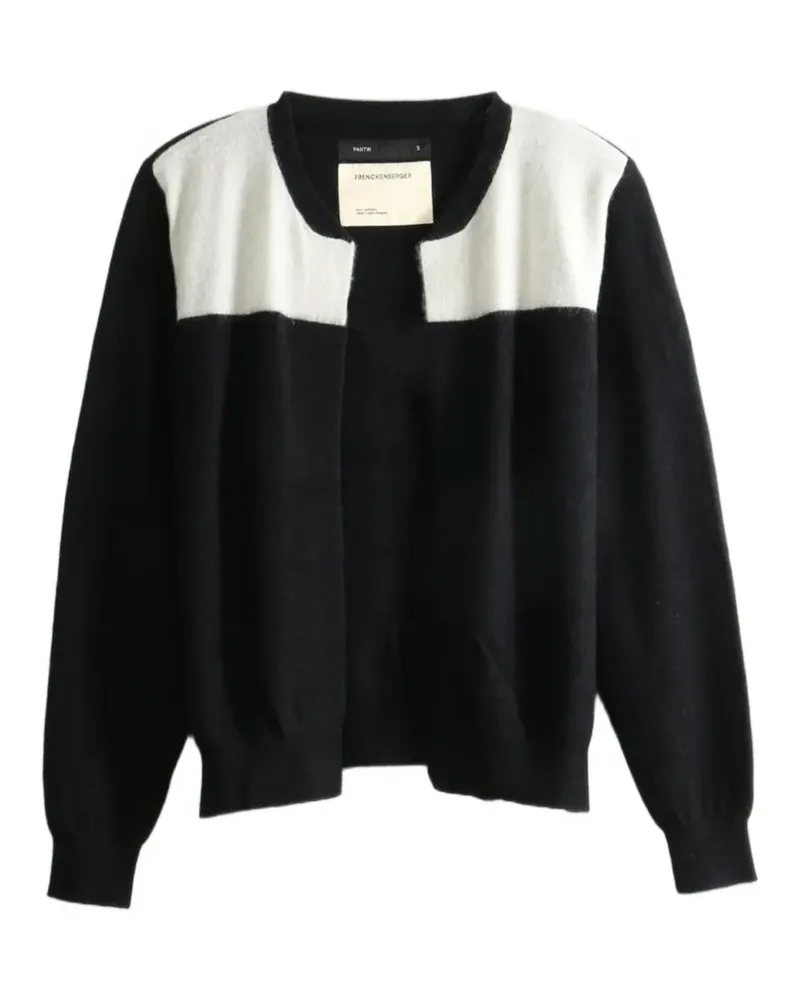 Frenckenberger colour-block open-front cardigan - Schwarz Schwarz