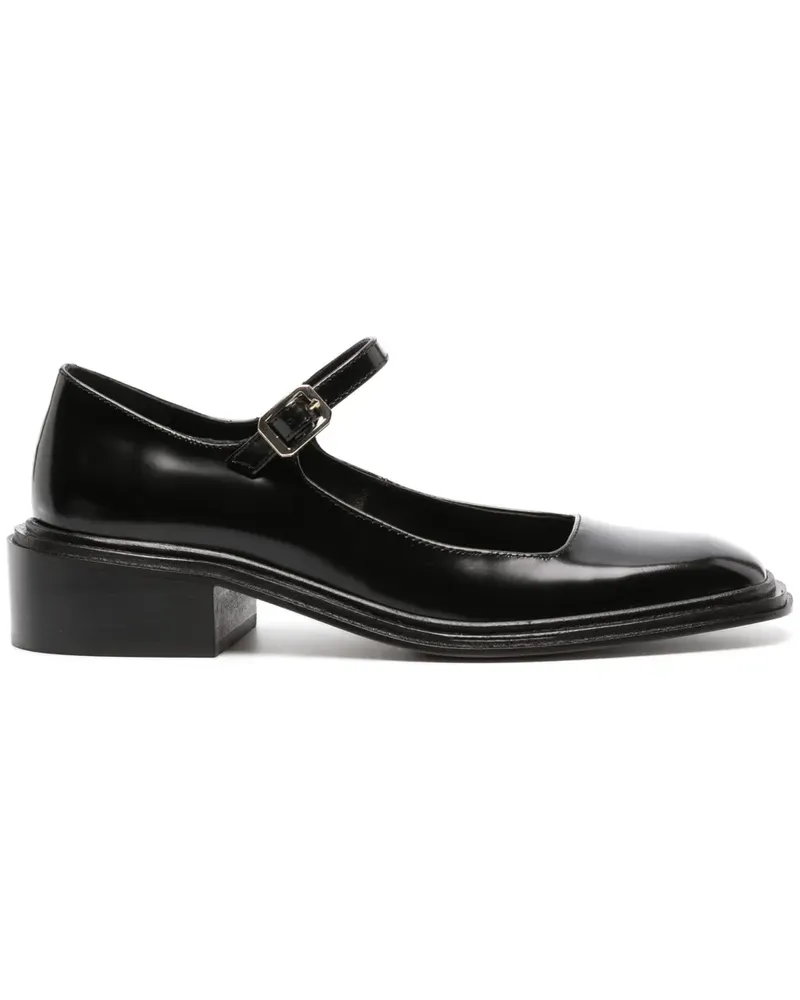 SOULIERS MARTINEZ Penelope Lederschuhe 45mm - Schwarz Schwarz