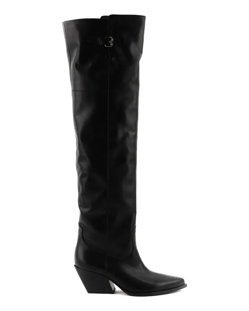 Elena Iachi Overknee-Stiefel - Schwarz Schwarz