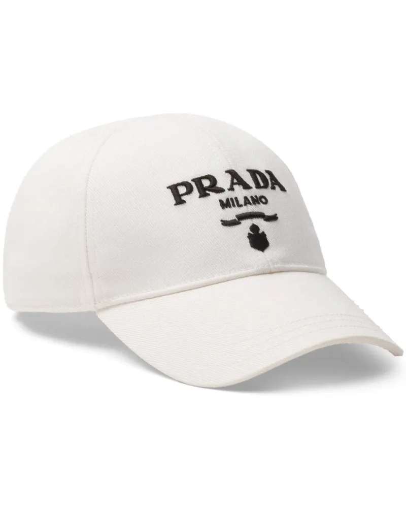 Prada Drill Baseballkappe - Weiß Weiß