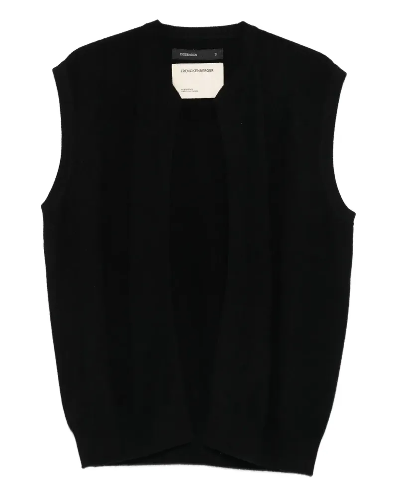 Frenckenberger Offener Cardigan - Schwarz Schwarz