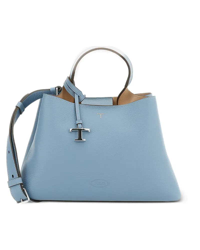 TOD'S grained-leather tote bag - Blau Blau