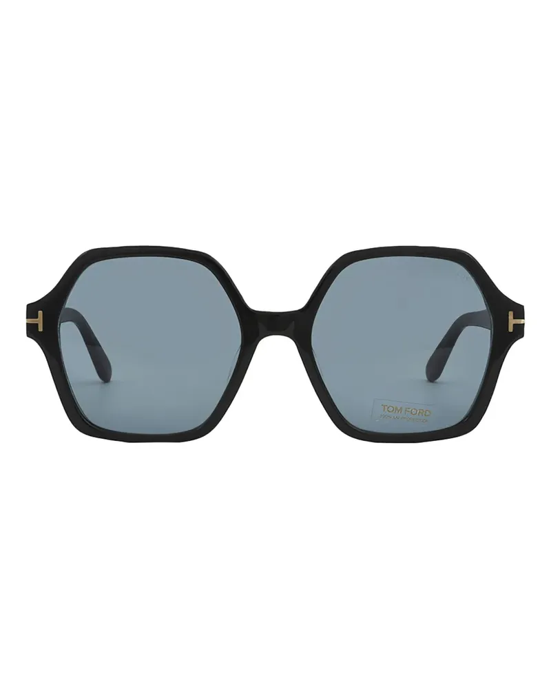 Tom Ford Sonnenbrille mit Oversized-Gestell - Schwarz Schwarz