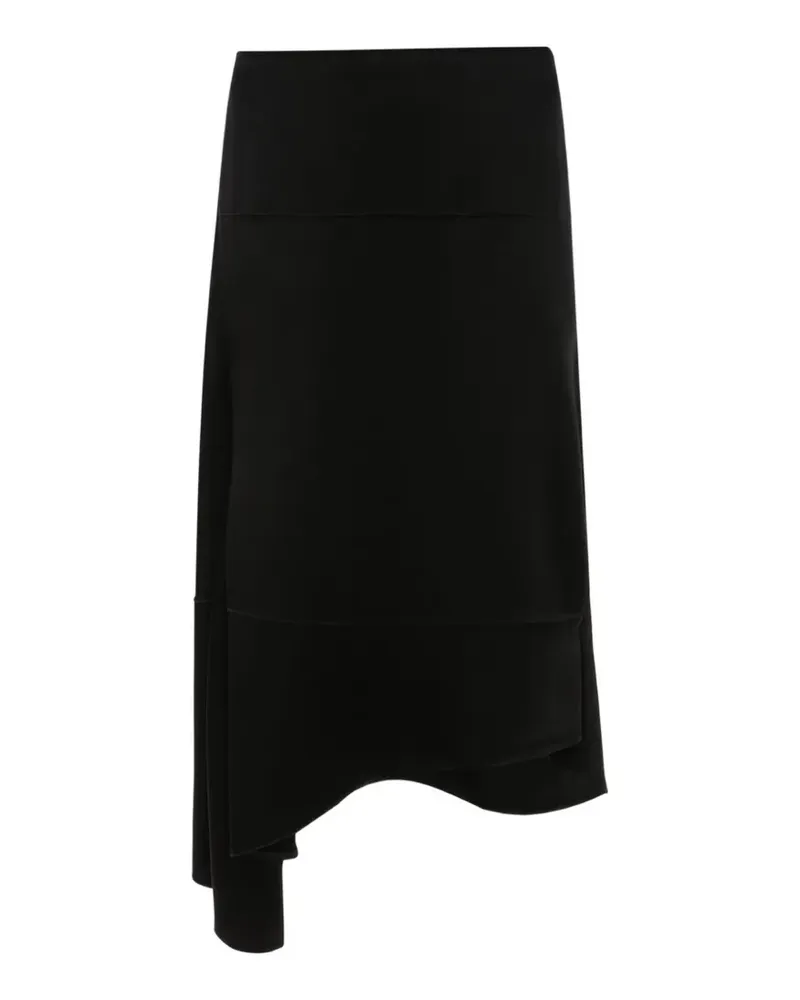 Victoria Beckham asymmetric midi skirt - Schwarz Schwarz