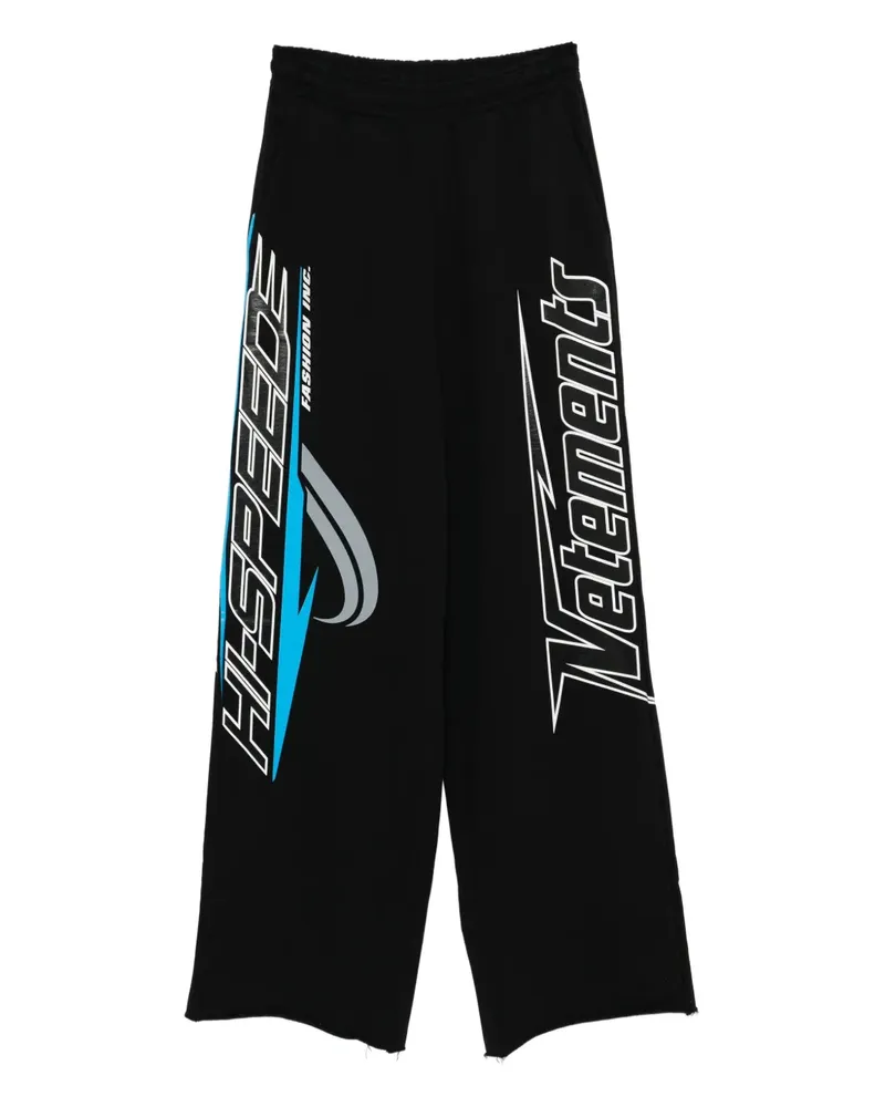 VETEMENTS Hose mit grafischem Print - Schwarz Schwarz