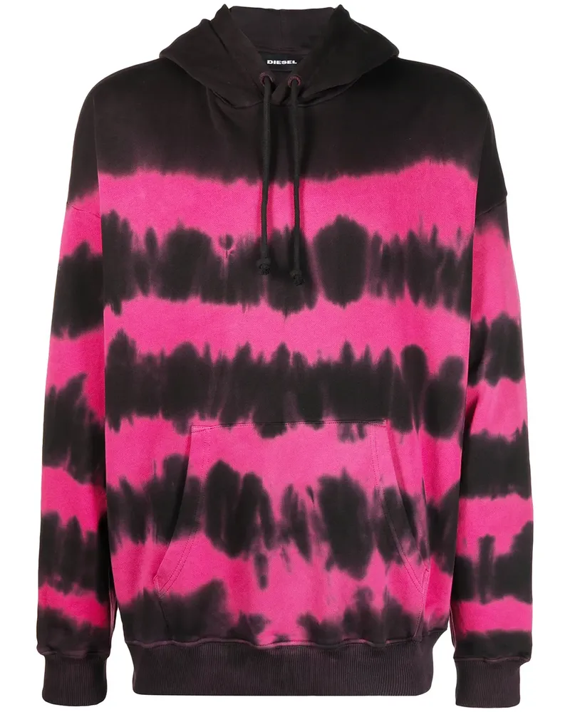 Diesel Hoodie mit Batikmuster - Schwarz Schwarz