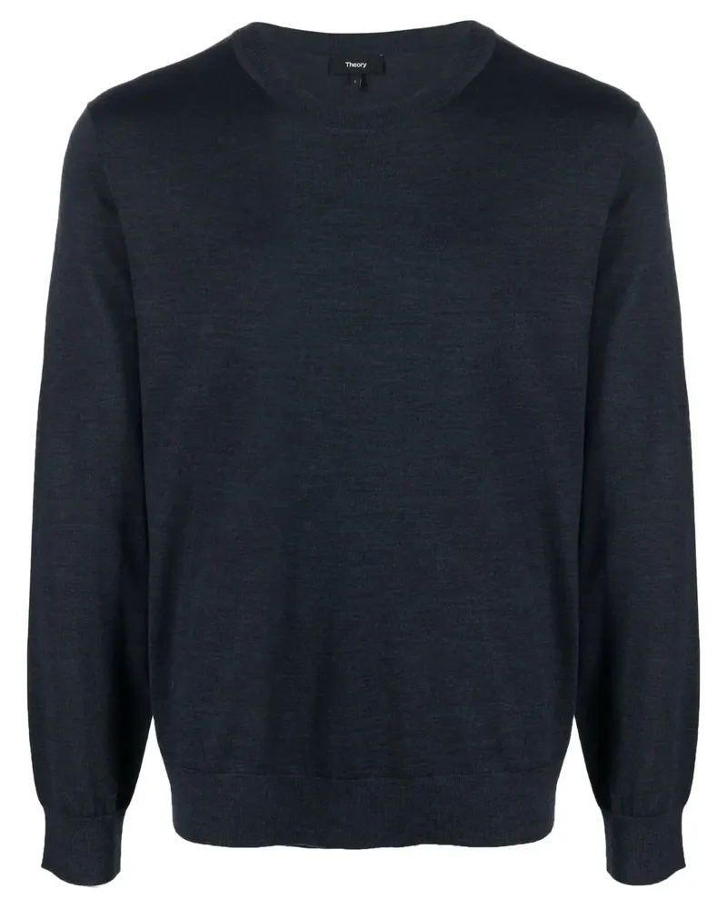 Theory Strickpullover mit rundem Ausschnitt - Blau Blau