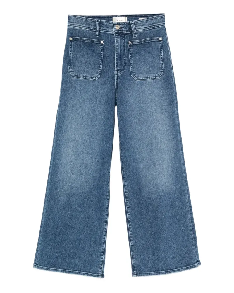 Frame Denim Le Slim Palazzo Jeans mit aufgesetzten Taschen - Blau Blau