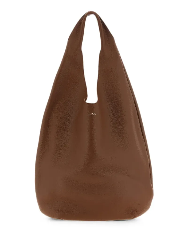 A.P.C. Gehämmerte Le Neige Schultertasche - Braun Braun