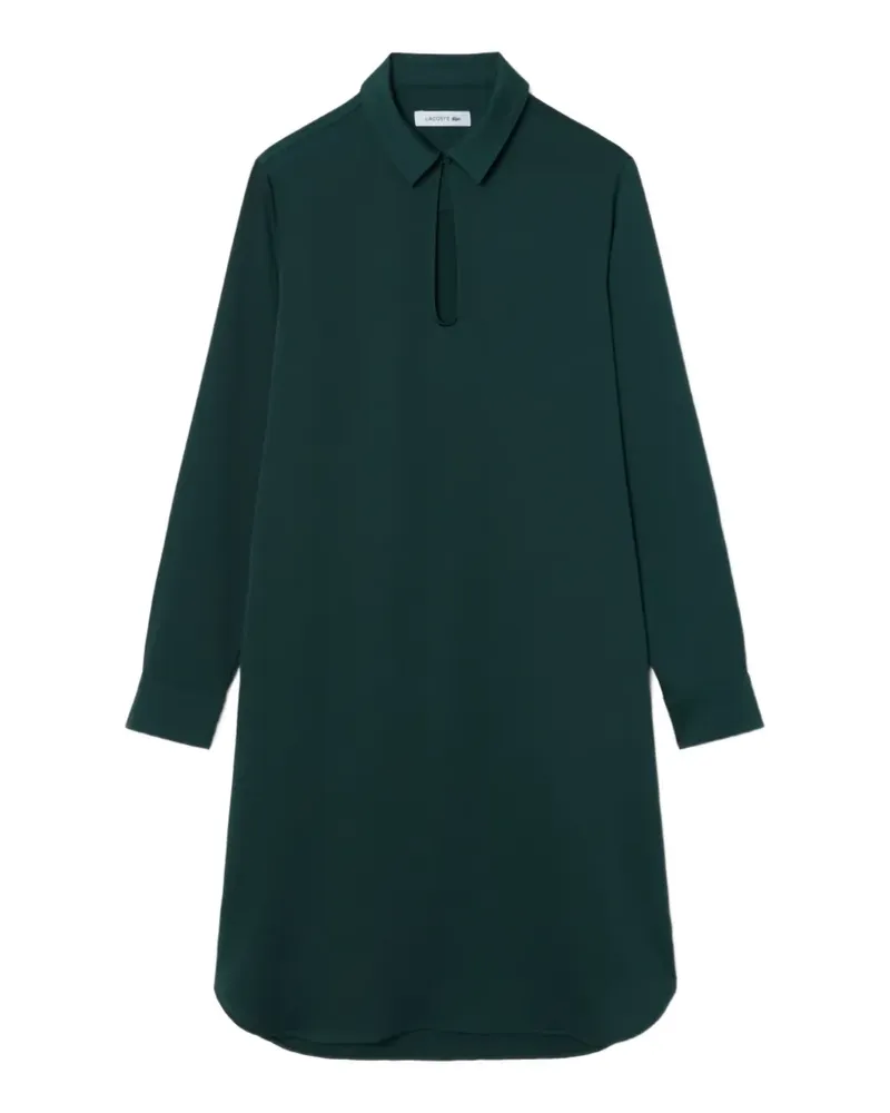 Lacoste fluid crepe shirt collar dress - Grün Grün