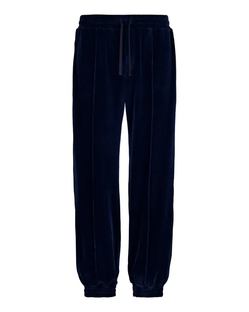 Valentino Garavani Jogginghose in Samtoptik - Blau Blau