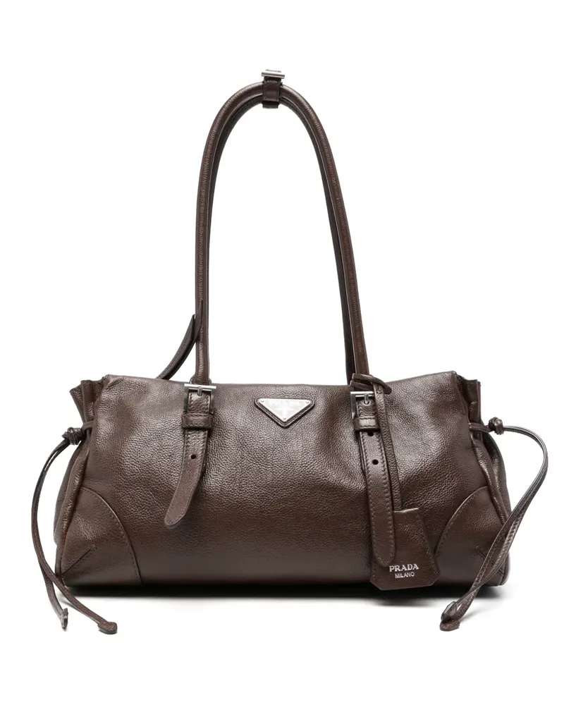 Prada Mittelgroße Karin Schultertasche - Braun Braun