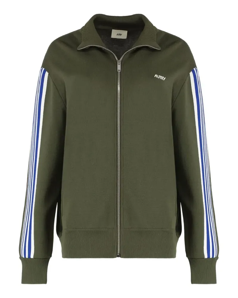 AUTRY stripe zip sweatshirt - Grün Grün