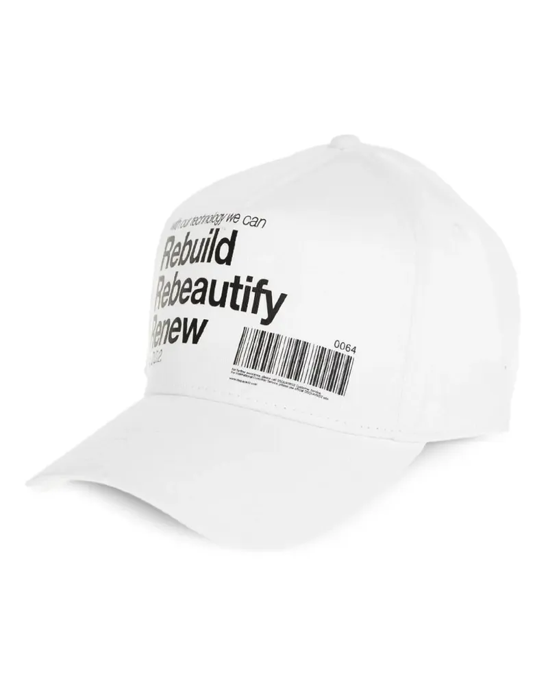 Dsquared2 slogan-print baseball cap - Weiß Weiß