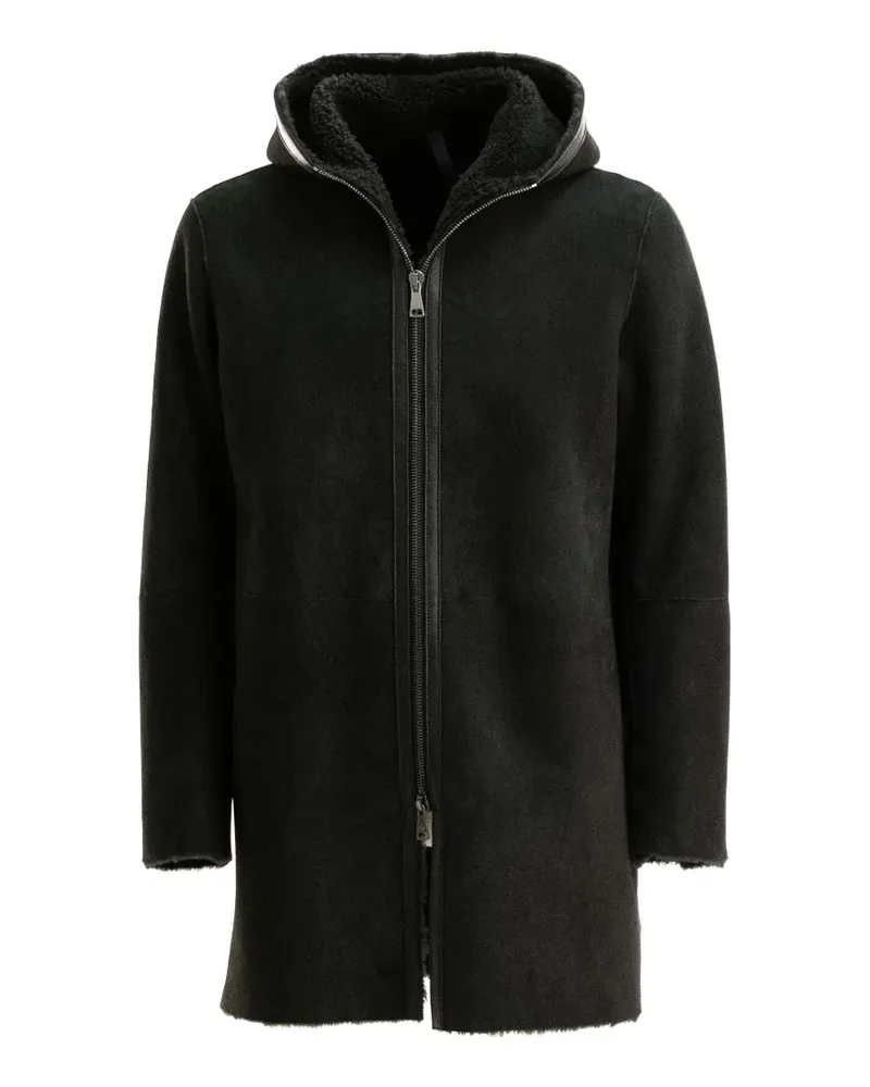 Tagliatore Wilson Kapuzenmantel mit Shearling - Schwarz Schwarz